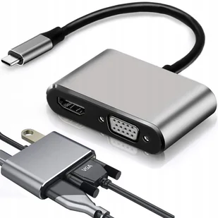 ADAPTER PRZEJŚCIÓWKA USB-C DO HDMI 4K VGA HUB USB 3.0 USB-C POWER DELIVERY - Huby USB - miniaturka - grafika 1