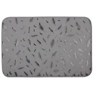 Maty antypoślizgowe - Mata łazienkowa PIUME 40 x 60 cm szaro-srebrny - miniaturka - grafika 1