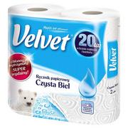 Ręczniki papierowe - Velvet Care Ręcznik papierowy VELVET Czysta biel, 2 rolki - miniaturka - grafika 1