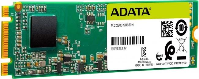 ADATA A-DATATECHNOLOGY CO., LTD. Ultimate SU650 480 GB SSD M.2 SATA III ASU650NS38-480GT-C