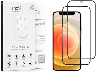 2 szt. | moVear 2.5D MAX - Szkło hartowane do Apple iPhone 12 Mini (5.4") na Cały Ekran | Do Etui, fullGlue, 9H - Szkła hartowane na telefon - miniaturka - grafika 1