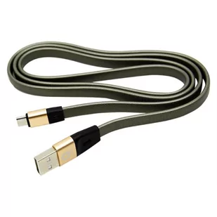 Kabel USB - micro USB Qult 1m tytanowy brązowy - Kable USB - miniaturka - grafika 1