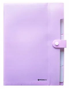 Penmate Teczka z 5-ma przegródkami A4 PP-105 pastelowa fioletowa - Teczki i skoroszyty - miniaturka - grafika 1