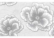 Płytki ceramiczne - Płytka ścienna inserto FERRATA grey flower glossy 25x40 gat. I - miniaturka - grafika 1