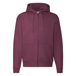 Bluza męska rozpinana z kapturem Premium Fruit of the Loom - Burgund XXL - Bluzy męskie - miniaturka - grafika 1