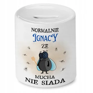 Skarbonka Dla Ignacego na Urodziny Idealny Prezent z Nadrukiem ze Zdjęciem + Opakowanie na prezent (wzór 01) - Skarbonki - miniaturka - grafika 1