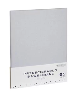 Prześcieradło 160 x 200 Baw bez Gumki Simply Szary - Prześcieradła - miniaturka - grafika 1