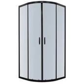 Kabiny prysznicowe - Novoterm Tiara Square  80x80 czarne - miniaturka - grafika 1