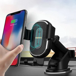 Remax bezprzewodowa ładowarka Qi grawitacyjny uchwyt samochodowy z regulowanym ramieniem na szybę i deskę rozdzielczą czarny (RM-C37) - Ładowarki do telefonów - miniaturka - grafika 7