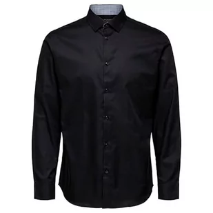 SELECTED HOMME Koszula męska slim fit, czarny, XS - Koszule męskie - miniaturka - grafika 1