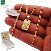 Biżuteria dla dzieci - ZŁOTY ŁAŃCUSZEK I MEDALIK MATKA BOSKA CZĘSTOCHOWSKA DLA CHŁOPCA NA KOMUNIĘ - miniaturka - grafika 1