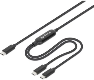 Manhattan 355810 kabel USB 2 m USB C 2 x USB C Czarny - Kable USB - miniaturka - grafika 1
