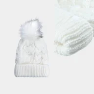 Czapki damskie - Dziewczęca Zimowa Czapka 4F 4FJWAW24ACAPF421-11S Biała Uniwersalny-Uniwersalny - miniaturka - grafika 1