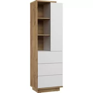 Regały - Regał 2D1S HYB-19 Hybrid MebloCross Craft Złoty / Biały Połysk - miniaturka - grafika 1