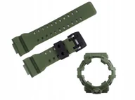 Akcesoria do zegarków - Komplet Casio pasek i bezel GA-700UC-3A GA-700 GA-710 zielony oryginalny - miniaturka - grafika 1