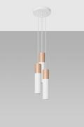 Lampy sufitowe - Sollux Lighting Lampa wisząca PABLO 3P biała - miniaturka - grafika 1