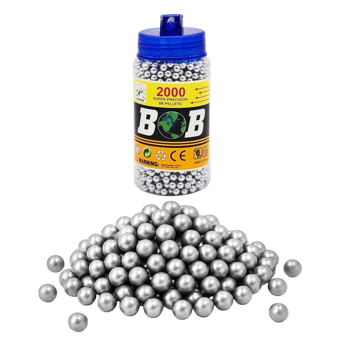 KULKI PLASTIKOWE DO PISTOLETU NABOJE 2000 szt 6mm z dozownikiem display