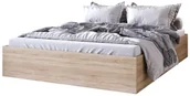 Łóżka - Łóżko z pojemnikiem na pościel dąb sonoma 140x200 H0-H60 - miniaturka - grafika 1