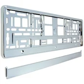 Akcesoria motoryzacyjne - inny Ramka pod tablicę rejestracyjną samochodowa metalizowana EUROCLIP) WPAL-0582 - miniaturka - grafika 1