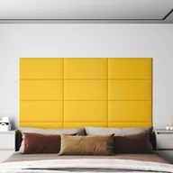 Panele ścienne i boazeria - Panele ścienne, 12 szt., żółte, 60x30 cm, aksamit, 2,16 m² - miniaturka - grafika 1