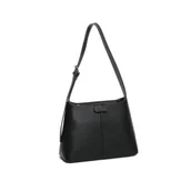 Torebki damskie - Elegancka Klasyczna Czarna Torebka Damska LUIGISANTO Na Ramię - miniaturka - grafika 1