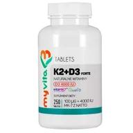 Witaminy i minerały - MyVita Witamina K2 100mcg + D3 4000 IU, 250tabl. 21PRNWITK45 - miniaturka - grafika 1