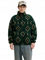 Bluzy męskie - JACK&JONES BLUZA POLAROWA WZORZYSTA MĘSKA ZIELONA L 6BA - miniaturka - grafika 1