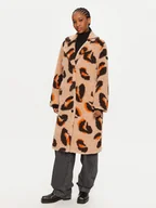 Płaszcze damskie - Frieda & Freddies Futro 3818 Beżowy Regular Fit - miniaturka - grafika 1