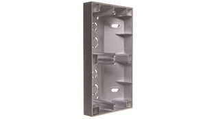 Kontakt Simon SIMON SIMON DPNR2/43 srebrny mat | Puszka natynkowa narożna 2-krotna do ramek PREMIUM DPNR2/43 - Gniazdka elektryczne - miniaturka - grafika 1