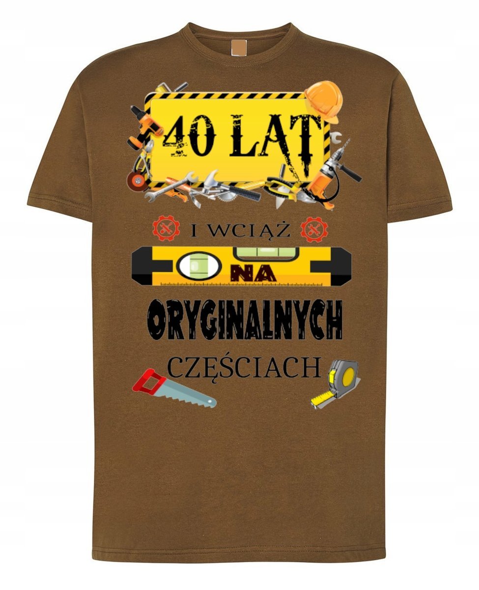 Koszulka T-Shirt na 40 Urodziny Prezent 40LAT L