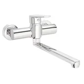 Baterie kuchenne - DEANTE Bateria kuchenna ścienna TUBO chrom BUT_080M* - miniaturka - grafika 1