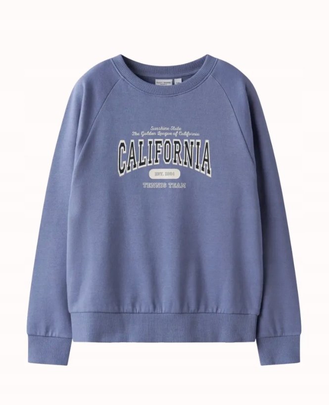 NAME IT BLUZA DZIECIĘCA NIEBIESKA Z NADRUKIEM CALIFORNIA 134-140 16FA