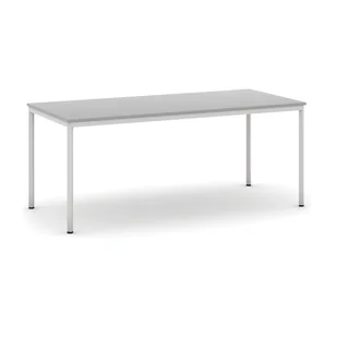 B2B Partner Stół do jadalni 1800 x 800 mm, blat szary, nogi jasnoszare 555687 - Stoły - miniaturka - grafika 1