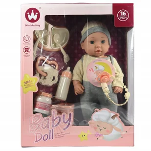 LALKA BOBAS JAK ŻYWY NOWORODEK NIEMOWLAK DO KARMIENIA DZIECKO 40CM - Lalki dla dziewczynek - miniaturka - grafika 1