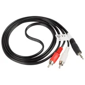 Kable - LANBERG LANBERG Kabel MiniJack 3.5 mm 2x RCA LANBERG 1.5 m - miniaturka - grafika 1