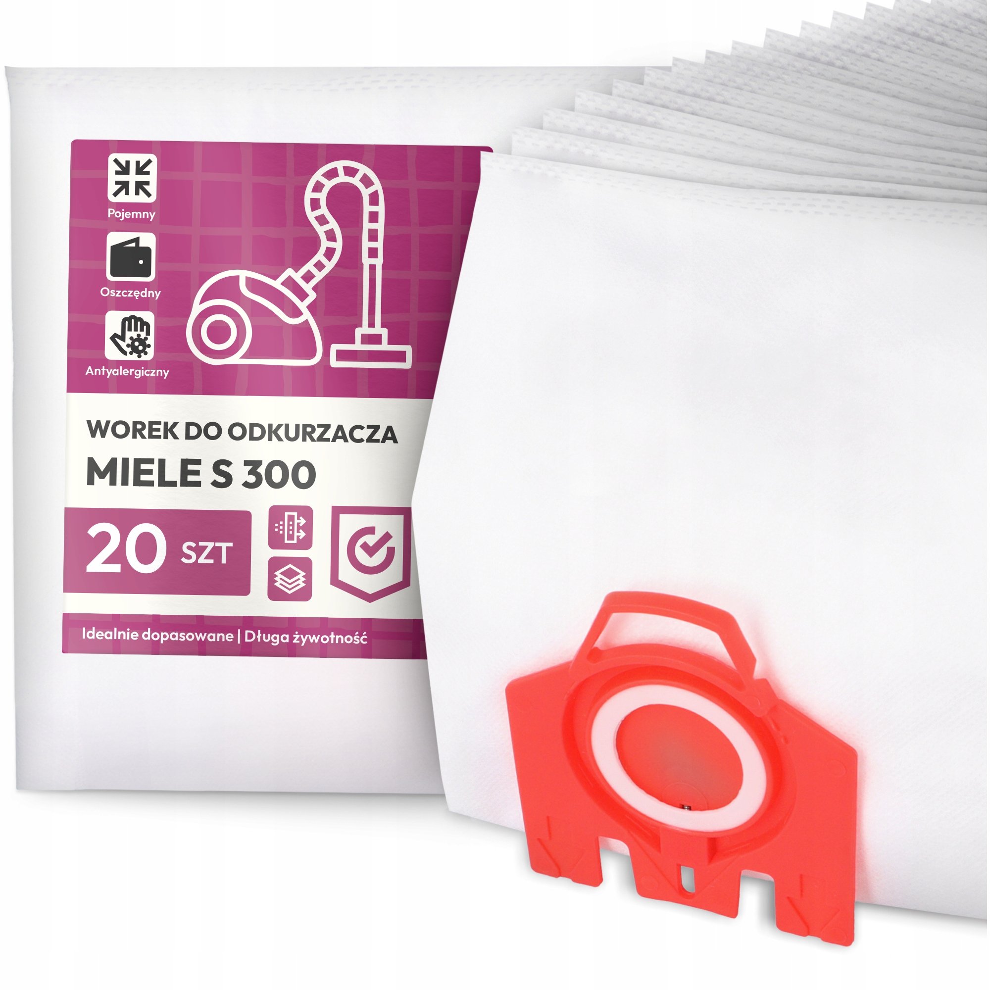 20x Worek do Odkurzacza Miele S 300 Syntetyczny Duży Mocny Torba Worki G9