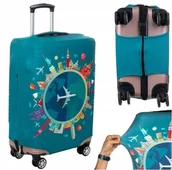 Akcesoria podróżnicze - POKROWIEC NA WALIZKĘ OCHRONNY COVER SAMOLOT XL - miniaturka - grafika 1