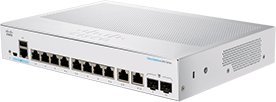 Cisco CBS350-8T-E-2G Zarządzany L2/L3 Gigabit Ethernet 10/100/1000 CBS350-8T-E2GEU-RF