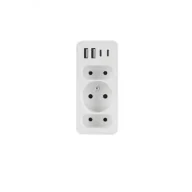 Przedłużacze i rozgałęźniki - Plast-Rol Rozgałęźnik trzykrotny + 2x usb i 2x usb c - miniaturka - grafika 1