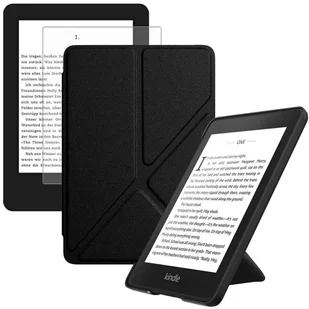 Etui Alogy Origami do Kindle Paperwhite 4 Czarne + Szkło - Etui do czytników e-book - miniaturka - grafika 1
