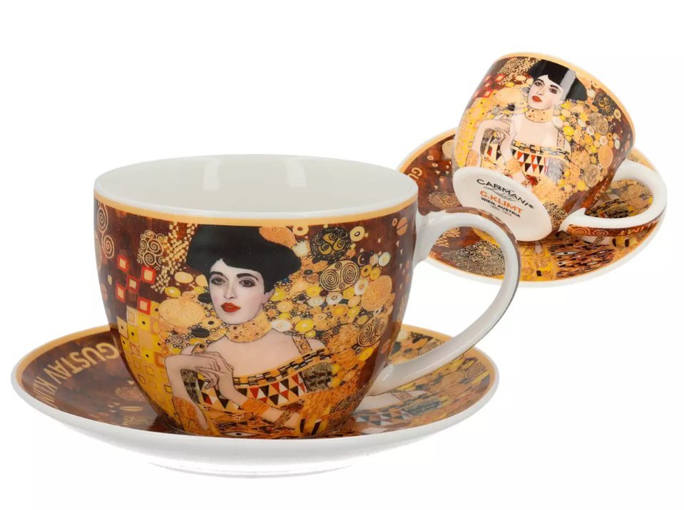 Filiżanka ze spodkiem 0,08 l Carmani - Gustav Klimt Adela 33.532-8305