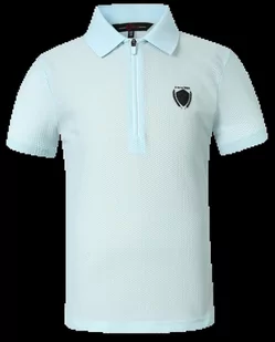 Koszulka polo COVALLIERO 24SS młodzieżowa niebieska, rozmiar: 152/158 - Koszulki jeździeckie - miniaturka - grafika 1