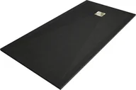 Brodziki prysznicowe - Mexen Stone+ brodzik kompozytowy prostokątny 200 x 90 cm, czarny, maskownica złota - 44709020-G - miniaturka - grafika 1