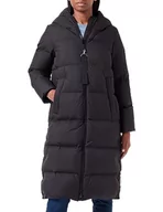 Płaszcze damskie - Marc O'Polo płaszcz, wypełniony dnem, zamocowany kaptur, kieszenie na całym świecie, boczne kieszenie z zatrzaskami, czarny, 34 - miniaturka - grafika 1