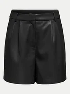 Spodnie sportowe damskie - ONLY Szorty z imitacji skóry Saramy 15338008 Czarny Regular Fit - miniaturka - grafika 1