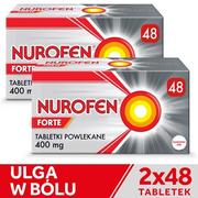 Leki przeciwbólowe - Reckitt Benckiser Healthcare benckiser poland) s.a Nurofen Forte 400 mg 2 x 48 tabletek - miniaturka - grafika 1