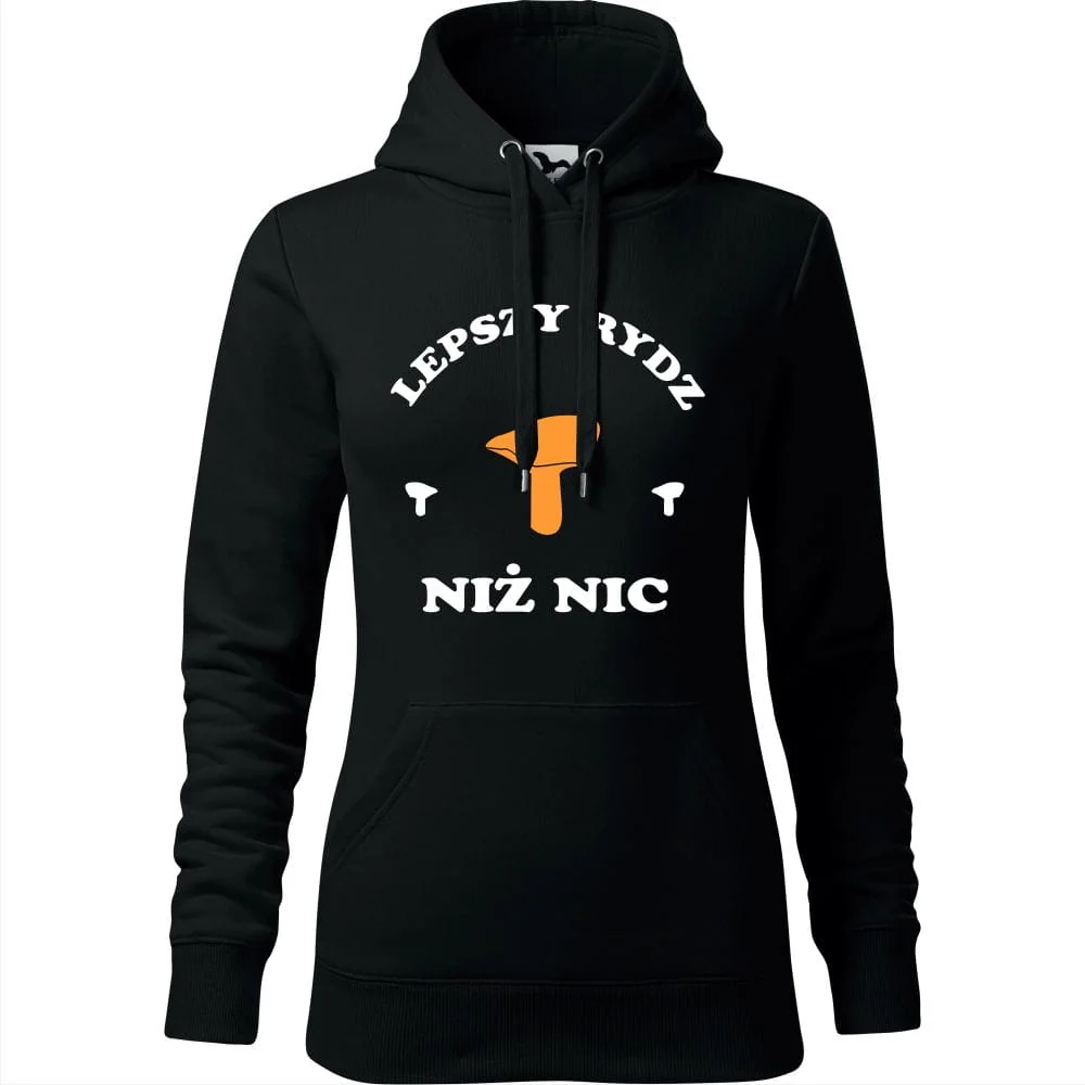 Damska Bluza Z Kapturem - Lepszy Rydz Niż Nic Czarny M