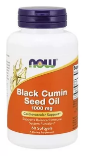 NOW Foods - Black Cumin Seed Oil, 60 kapsułki miękkie - Suplementy naturalne - miniaturka - grafika 1