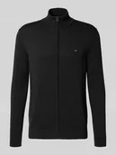 Swetry męskie - Kurtka z dzianiny o kroju regular fit z czystej bawełny - miniaturka - grafika 1