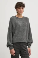 Swetry damskie - Pepe Jeans sweter z domieszką wełny IRMA CREW NECK damski kolor szary lekki PL702192 - miniaturka - grafika 1